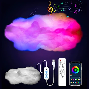 Подвесная LED лампа Облако от USB + пульт, RGB, OBL-211