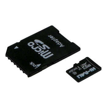 Карта памяти Hi-Rali MicroSDXC 64gb UHS-3 10 Class Adapter Черный
