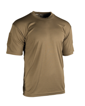 Футболка Mil-Tec швидкосохнуча 2XL Quick Dry T-shirt Coyote (11081019-906-XXL)