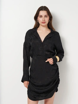 Сукня-сорочка міні осіннє жіноча Reserved 3171P-99X 40 Чорна (5904841098019)