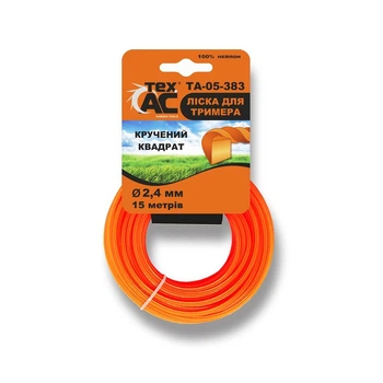 Жилка до тримера 2,4мм /15 м "Кручений квадрат" Tex. AC TA-05-383