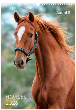 Календар настінний Axent Horses А3 на 2026 рік (8804-26-3-A)