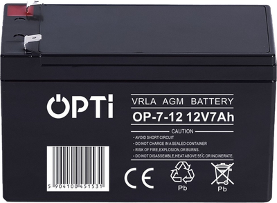 Акумуляторна батарея Volt Polska AGM OPTI 12V 7 Ah (6AKUV007AG)