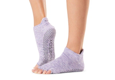 Носки для йоги ToeSox Half Toe Low Rise Grip Heather Purple M (39-42.5)