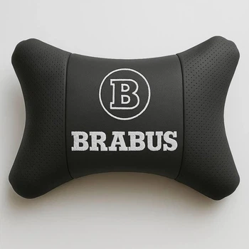 Автомобильная подушка под шею на подголовник с логотипом BRABUS