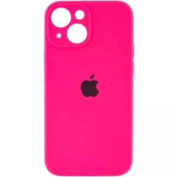 Чохол Silicone Premium case з захистом камери для iPhone 14 Full Camera Protective hot pink 9778