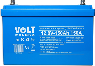 Akumulator Volt LiFePO4 12.8V 150Ah 150A BMS (6AKLB15012)