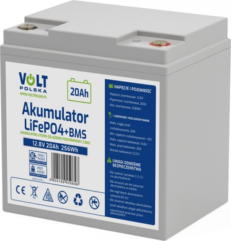 Akumulator Volt LiFePO4 12.8V 20Ah 20A BMS (6AKLI02012)
