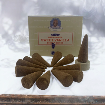 Sweet Vanilla Dhoop Cone (Солодка Ваніль) конусні пахощі 1 упаковка 06699