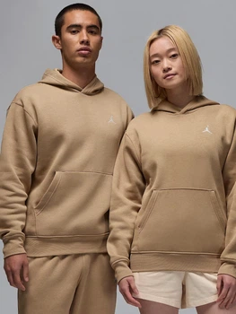 Bluza męska z kapturem ocieplana Nike M J Brkln Flc Po FV7281-257 XXL Beżowa (197602770094)