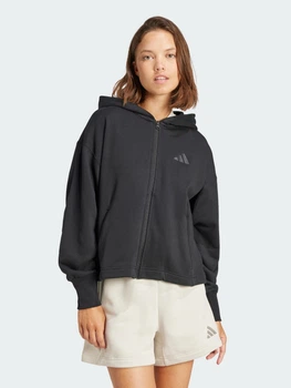 Толстовка на молнии с капюшоном женская Adidas JJ1251 M Черная (4067902173306)