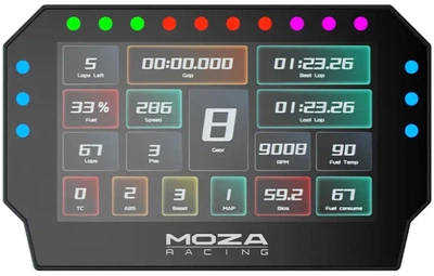 Wyświetlacz wyścigowy Moza CM2 Racing Dash USB 5" HD RGB Czarny (MOZRS072)