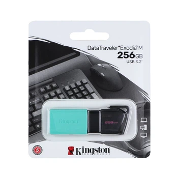 USB Flash Drive 3.2 Kingston DT Exodia M 256gb Цвет Черный/Бирюзовый