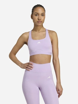 Спортивний топ для фітнесу жіночий Adidas Powerreact Training JW5266 XS-AB Фіолетовий (4068809582598)