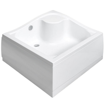 Піддон для душової кабіни RADAWAY Korfu 80x80x48.5см квадратний акрил без сифону білий 4C88400-03