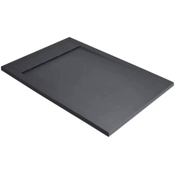 Піддон для душової кабіни RADAWAY Teos 100x80x4см прямокутний штучний камінь без сифону сірий HTF10080-64