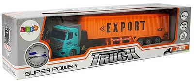 Ciężarówka dostawcza zdalnie sterowana Lean Toys 27 MHz 1:48 Pomarańczowa (9083) (5904204750967)