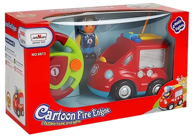 Auto zdalnie sterowane Lean Toys Straż pożarna z kierowcą Czerwone (4866) (5907625586955)