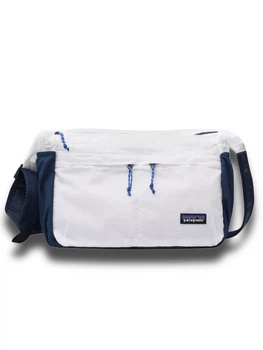 Большая сумка-трансформер через плечо Patagonia Courier Bag. Сумка 2в1 белая.