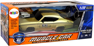Auto zdalnie sterowane Lean Toys Mustang GT 66 Sportowe klasyczny 1:20 Złote (10245) (5904665991176)