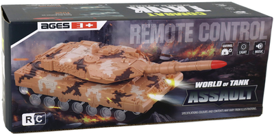 Czołg zdalnie sterowany Lean Toys 27 MHz Żółty (16646) (5905884452325)
