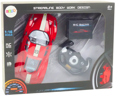 Auto zdalnie sterowane Lean Toys 1:16 Czerwone (18570) (5905991017813)