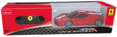 Auto zdalnie sterowane Rastar Ferrari 458 1:24 Czerwone (20610) (5905991028963)