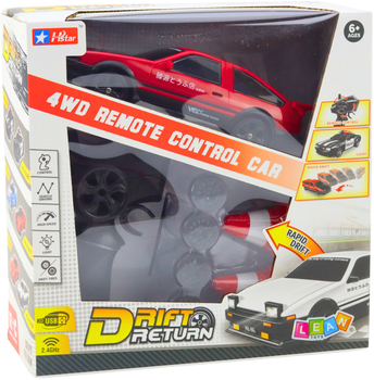 Auto zdalnie sterowane Lean Toys Drift Return 4WD Czerwone (22687) (5905991050360)