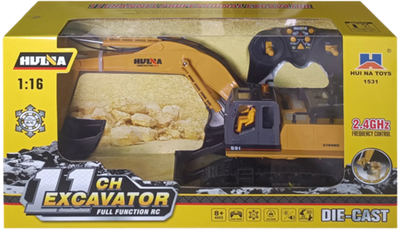 Koparka gąsienicowa zdalnie sterowana Huina Toys z obrotową kabiną 1:16 (22747) (5905991050964)