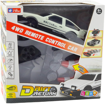 Auto zdalnie sterowane Lean Toys 4WD Białe (22688) (5905991050377)