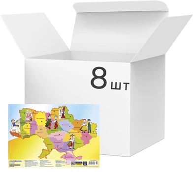 Набор ковриков для детского творчества Cool For School Карта Украины 38x28 см x 8 шт (CF61480-08)