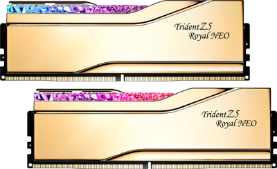 Модуль памяти G.Skill DDR5-6400 32768MB PC5-51200 (Kit of 2x16384MB) Trident Z5 Royal Neo Gold (F5-6400J3039G16GX2-TR5NG)