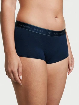 Трусики шорты женские хлопковые Victoria's Secret 26825200 2XL Синие (2126439778214)