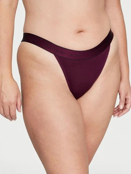 Трусики бікіні жіночі бавовняні Victoria's Secret 26825326 XS Бордові (2126439778215)
