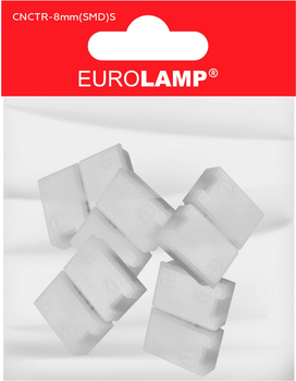 Конектор прямий EUROLAMP LED SMD стрічки 8мм IP20 12-24V 0-3A 5 шт