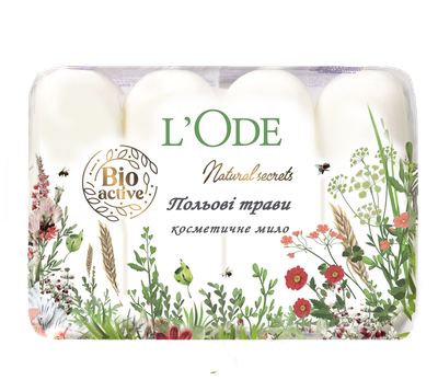 Косметичне тверде мило L'Ode польові трави екопак 4х70 г