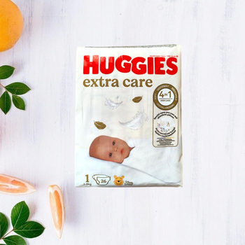 Підгузки Huggies Extra Care 1 2-5кг 26шт