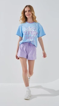 Шорти однотонні для дівчинки LAWA GBC02338 146 см Лавандовий shop (2000999217715)