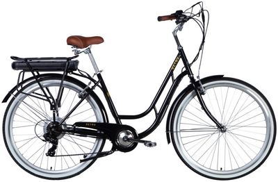 Велосипед з електроприводом 28" ST Dorozhnik eRETRO Vbr FR рама-19" 36B 12.5А*г 500Вт чорний YS 768 2025 (ELB-D-28-072)