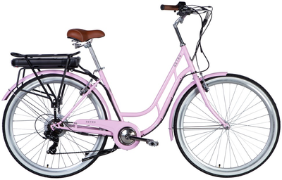 Велосипед з електроприводом 28" ST Dorozhnik eRETRO Vbr FR рама-19" 36B 12.5А*г 500Вт світло-рожевий YS 7443 2025 (ELB-D-28-071)