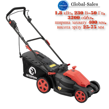 Газонокосарка електрична Intertool-Storm 1800Вт x 400мм x 40л (WT-2265)