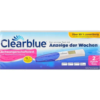 Цифровой тест на беременность (показывает кол-во недель), Clearblue, 2 шт