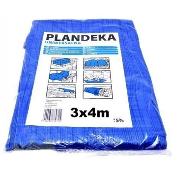Тент-брезент 60 г/м² | 3 × 4 м Wimar PLANDEKA защитный серый