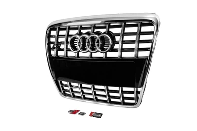 Передняя решетка S-style (черная с хромом) для Ауди A6 C6 2004-2011 гг