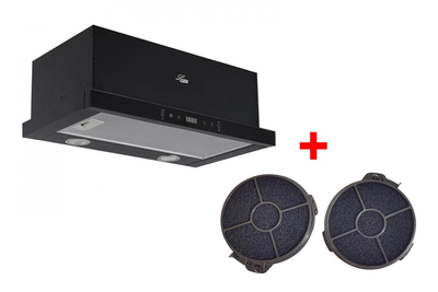 Вытяжка Luxor Forte Starke 60 Intellect BK 1450 m3 LED Intellect + 3 скорости включение бесконтактно, черное стекло, черный