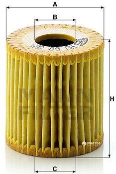 Фильтрующий элемент масляного фильтра MANN-FILTER HU 68x