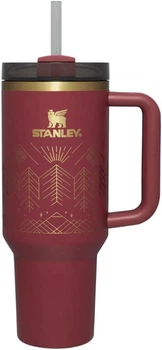 Термочашка стальная с двойной вакуумной изоляцией Stanley Quencher H2.0 Flowstate 1,18 л Cranberry Winterscape