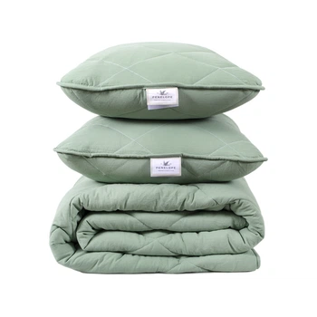 Набор одеяло с подушками Penelope Colors in Comfort green зеленый евро (svt-2000022343459)
