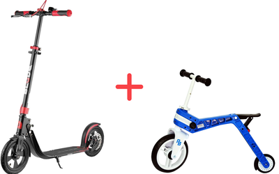 Самокат Blade Sport Air Cross Disk 230/230 Matt black (231182)+ Беговел-самокат Real Baby DSP-05 Blue в подарок!