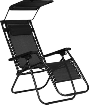 Leżak ogrodowy ModernHome by Multistore Black (ZRL009-R BLACK)